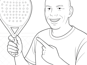 Tårdroppsformat Head Speed Motion 2025 padelracket med kantiga linjer och Ari Sánchez-signaturdetaljer