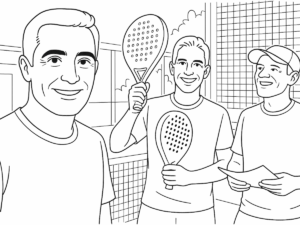 Seba Nerone und Alex Ruiz spielen Padel nach Kings-League-Regeln in einem lebhaften Club in Marbella