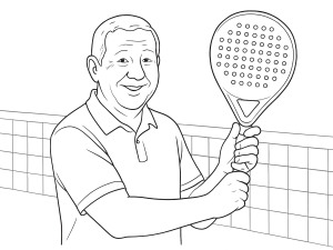 Raquete de padel Legend Stealth X com formato lágrima e design escuro arrojado, apresentada em pose dinâmica