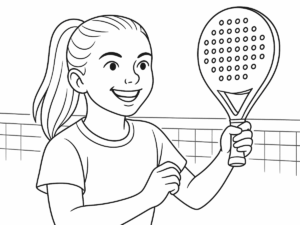 Die junge Ornella Beltramino hält ein Head Extreme Motion Padel-Racket und ist bereit, auf dem Platz zu spielen