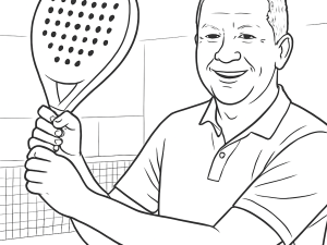 Sort-hvid skitse af Pallap Control Velocity Pro padelbat, der fremhæver dens solide, tekniske design