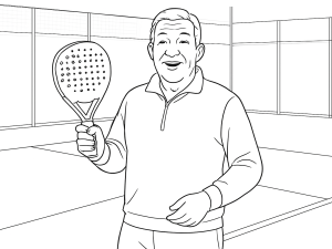 Dibujo en blanco y negro de la pala Grow Padel Rush 2024 con forma de diamante y superficie arenada