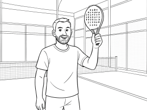 Diamantvormige Snauwaert Vitas Tour padelracket met getextureerd blad en aangepaste fluwelen hoes