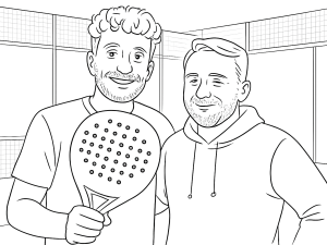 Øvet padelspiller svinger en T91 Huracan Power Edition-ketcher med dynamisk, kraftfuld holdning