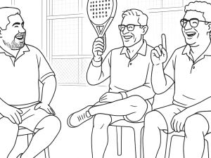 Tomas Valenzuela spielt Padel und schwingt selbstbewusst ein Racket mit seiner einzigartigen Handtechnik