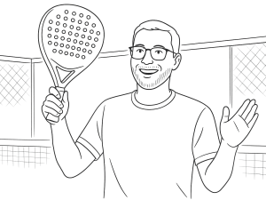 Alejandro Galán holder Adidas Metalbone 3.3 HRD+ padel-ketcher, klar til et angrebsslag