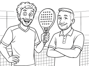 Sort-hvid skitse af Babolat Air Viper 2024 padelketcher med fokus på dens teksturerede kulfiberoverflade.