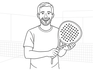 Raquete de padel Black Crown Patron 2024 com forma híbrida, face rugosa e cabo curto