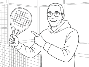 Raquete de padel Black Crown Special 16K com forma de lágrima e face texturizada, mostrada em detalhe