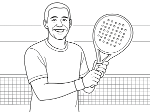 Lucas Campagnolo holder Drop Shot Explorer Attack 2024 rund padelketcher med tekstureret overflade