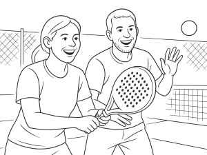 Spelare som visar ett forehand sidopanel-slag i padel med balanserad ställning och låg-till-hög-sving