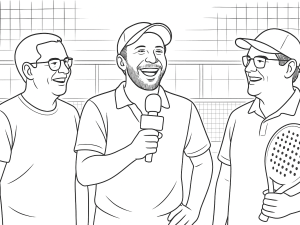 Joseph Benlolo und Maxi spielen Padel im Bespoke Club, umgeben von einer engagierten Community