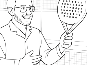 Macron Tridens Stealth 2 padelbat med tekstureret kulfiberflade og ergonomisk greb, sort-hvid stil