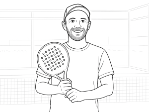 Viisi aloittelijan padel-mailaa, joissa eri muodot ja pinnat, vierekkäin vertailua varten