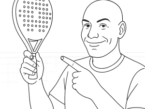 Ρακέτα Tactical Padel El Toro 1.0 σε σχήμα δάκρυ με ανάγλυφη επιφάνεια και κλασική ισπανική λαβή