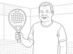 Diamantvormige Addon Airlift padelracket met getextureerd oppervlak en exahole-boorpatroon, in profiel getoond