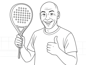 Adidas Adipower 3.2 CTRL padelketcher med hybridform og tekstureret overflade, vist i hånden