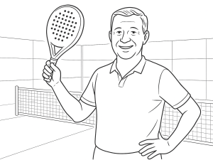 Sort-hvid skitse af Adidas Cross IT Light Pro EDT 2024 padelbat med tekstureret overflade