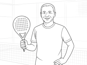 Raquete One Padel NRG com amortecedor visível na ponte e face em fibra de carbono texturizada