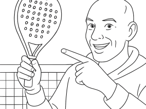 Giulio Graziotti holder en Babolat Technical Viper 2024 padelracket på banen, klar til å spille