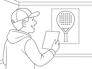 Syv topp padelracketer for kontroll i 2024, hver skissert med ulike former og overflatestrukturer