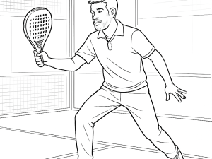 Giocatore di padel che esegue stretching dinamico ed esercizi con elastico come parte della routine di riscaldamento