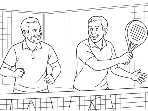 Padelspelare mitt i rotation som utför en forehand 360-sväng nära bakväggen på banan