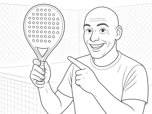 Diamantvormige Set Padel Black Wolf racket met rode wolf, zilveren accenten en getextureerd oppervlak