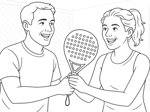 Siux Trilogy Pro 4 Control Padel-Schläger mit runder Form und stilvollem Design in Schwarz-Weiß