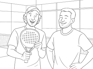 Starvie Astrum Eris Pro padelracket met ronde vorm, ruw oppervlak en kort handvat