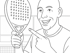 Wilson Bela Pro V2 padelbat med diamantform og tekstureret overflade, holdt på en solrig bane