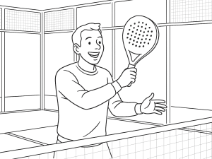 Παίκτης padel εκτελεί περιστροφή 360 μοιρών κοντά στον πίσω τοίχο, ρακέτα έτοιμη, μάτια στην μπάλα