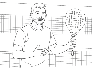 O Sanyo Gutiérrez kratwntas ti racheta padel Siux Revolution Pro 3, etoimos sto fillet.